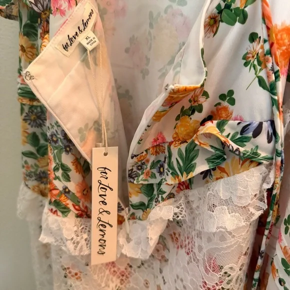 For Love And Lemons Floral The Rosalyn Maxi Marigold Green XL NEW